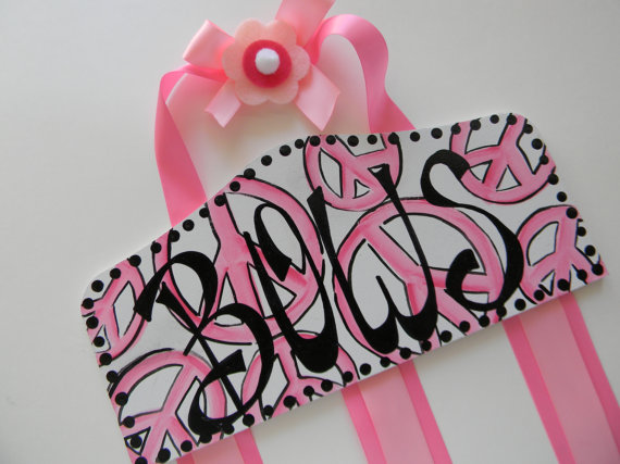 Plaque Hair Bow Holders Bows Pink Peace-plaque hair bow holder, hair bows, hair bow holders, tutu, tooth fairy pillows, headbands, pendants, charms, hairbow, hairbow holder, barrette holder, personalize hair bow holder, hairbows, ballerina bow holder, ballet bow holder, animal print bow holder, tooth pillow, party hats, birthday party hat, 1st birthday party hat, 1st birthday