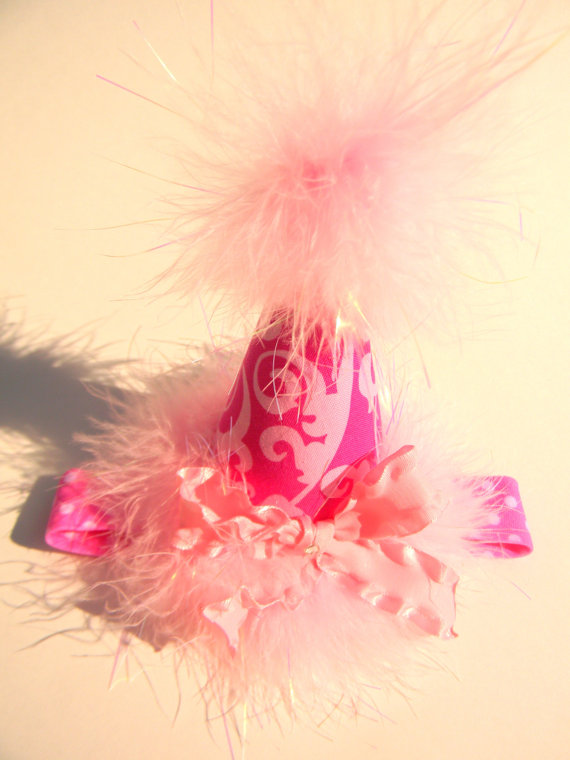 Headband Pink Swirl Party Hat-birthday party hats