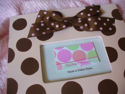 Pink and Chocolate Dots-Frame-children picture frames
