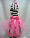 Black/White Zebra Glittered Tutu Hair Bow Holder-tutu, hair bow holder