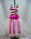 Hot Pink/White Zebra Glittered Tutu Hair Bow Holder-tutu, hair bow holder
