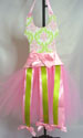 Isabella in Pink/Green Fabric TuTu Hair Bow Holder-tutu, hair bow holder, hair bows, hair bow holders, tutu, tooth fairy pillows, headbands, pendants, charms, hairbow, hairbow holder, barrette holder, personalize hair bow holder, hairbows, ballerina bow holder, ballet bow holder, animal print bow holder, tooth pillow, party hats, birthday party hat, 1st birthday party hat, 1st birthday