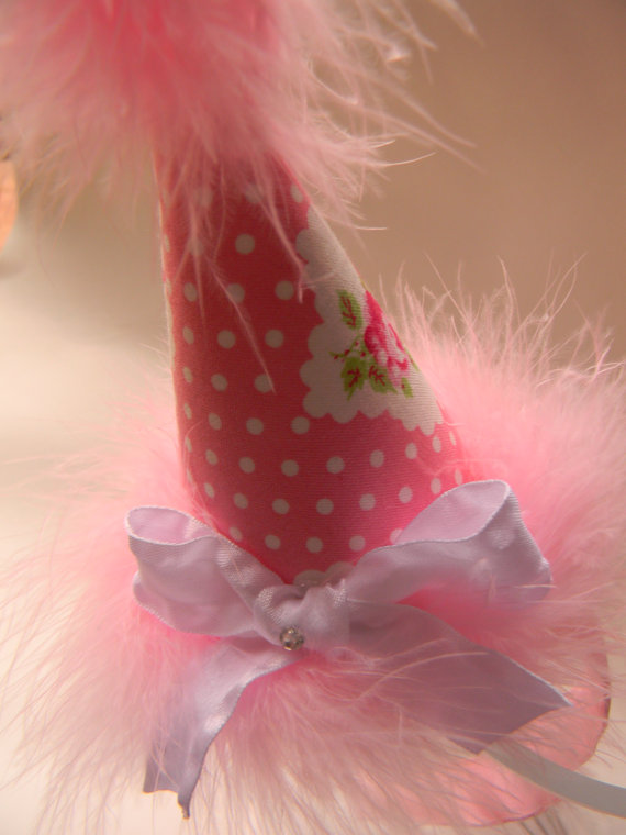 Headband Pink Rosie Party Hat-birthday party hats